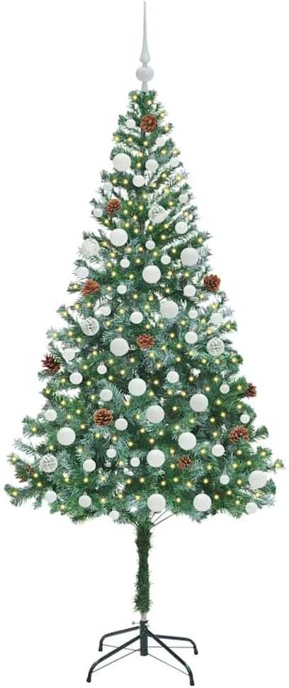 Dirbtinė Kalėdų eglutė su 300 LED Žalia 180 cm PVC ir plienas