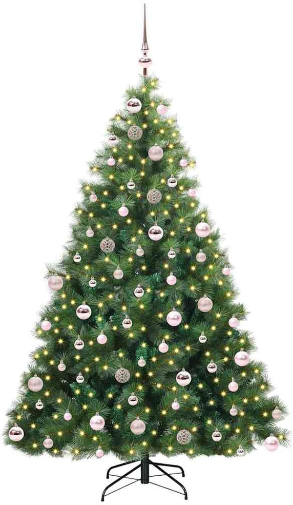 Dirbtinė Kalėdų eglutė su 300 LED Žalia 180 cm PE ir PVC