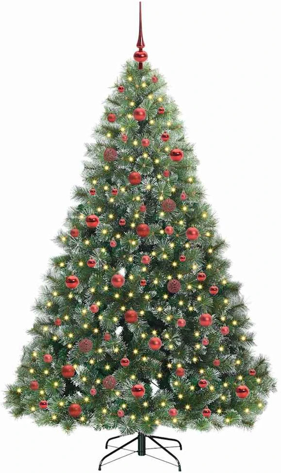 Dirbtinė Kalėdų eglutė su 300 LED Žalia 180 cm PE ir PVC