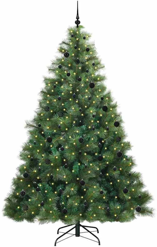 Dirbtinė Kalėdų eglutė su 300 LED Žalia 240 cm PE ir PVC