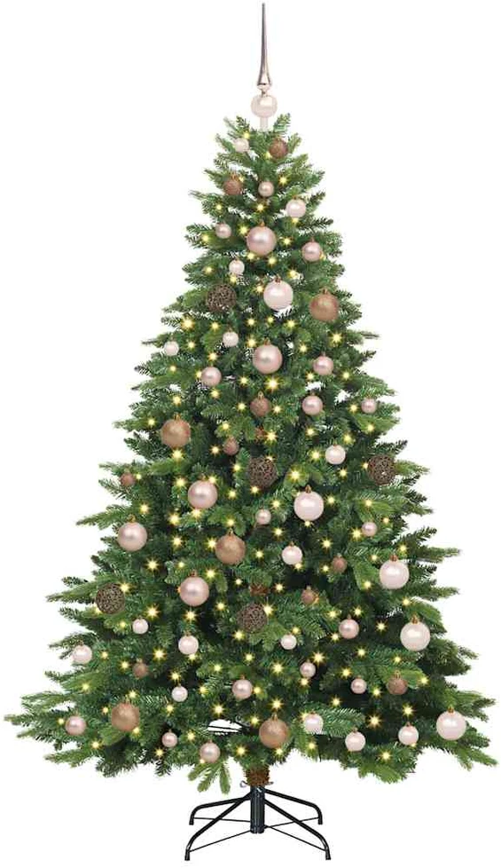 Dirbtinė Sulankstoma Kalėdų Eglutė 180 cm 300 LED Šilta balta