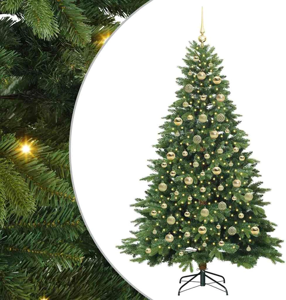Dirbtinė Kalėdų eglutė su 300 LED Žalia 210 cm PE ir PVC