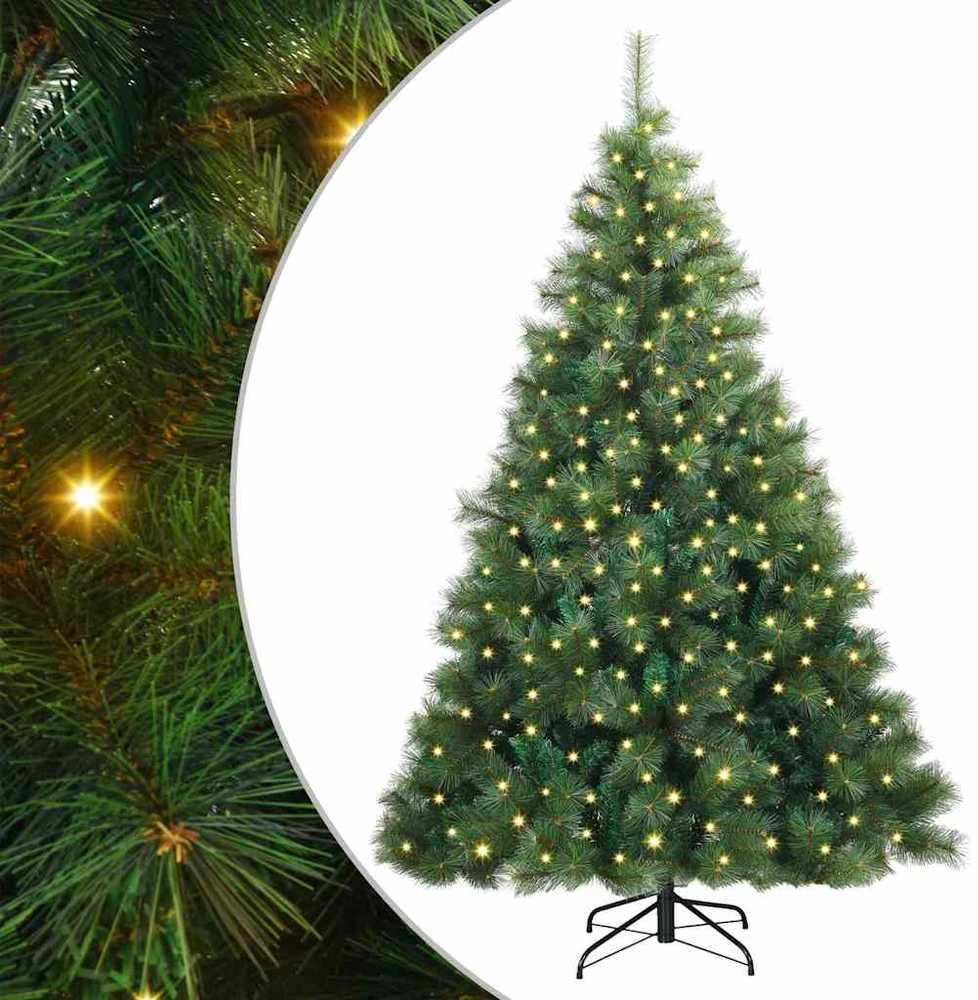 Dirbtinė Kalėdų eglutė su 300 LED Žalia 210 cm PE ir PVC