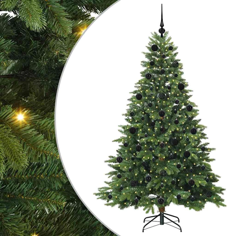 Dirbtinė Kalėdų eglutė su 300 LED Žalia 210 cm PE ir PVC