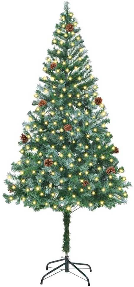 Dirbtinė Kalėdų eglutė su 300 LED Žalia 180 cm PVC ir plienas