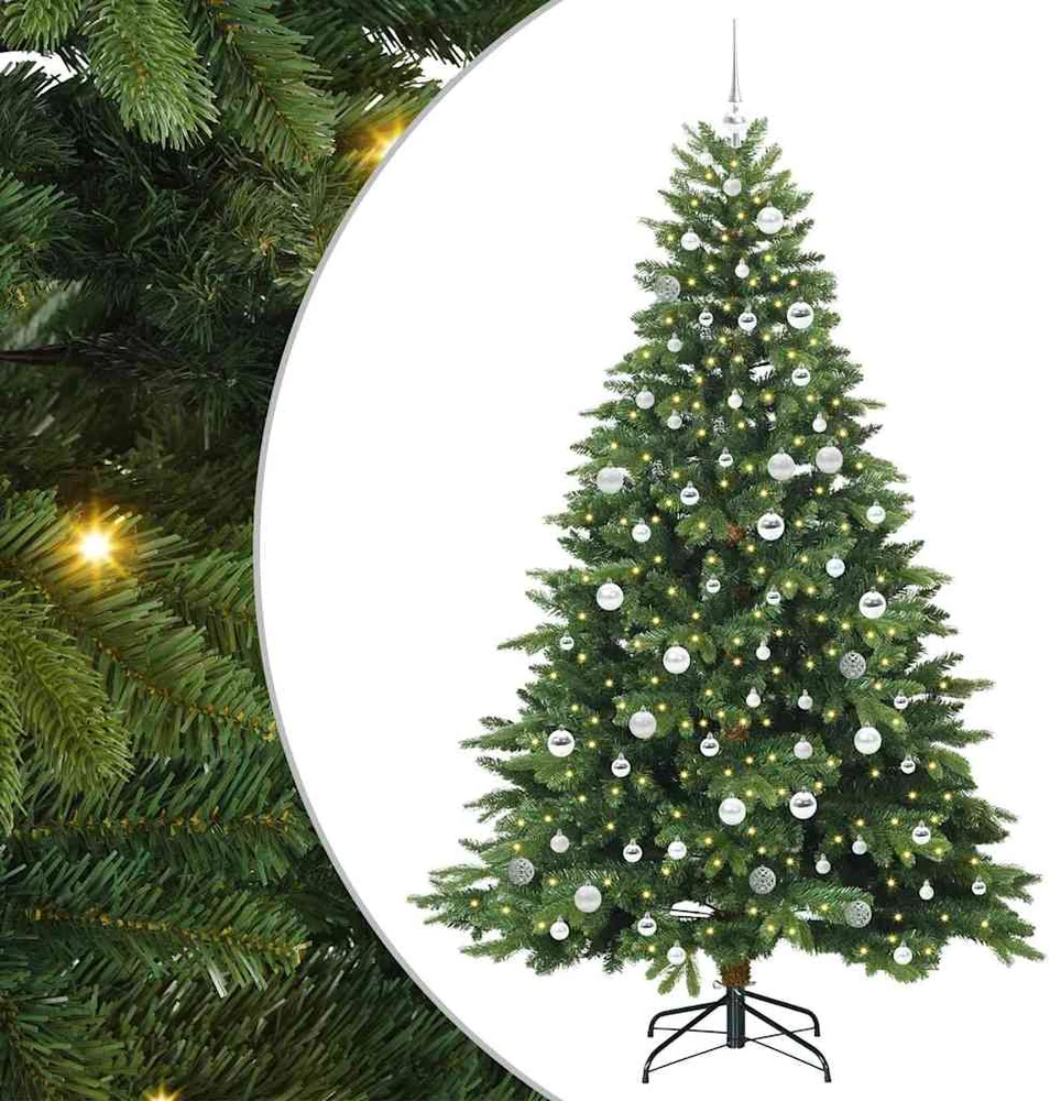 Dirbtinė Kalėdų eglutė su 300 LED Žalia 210 cm PE ir PVC