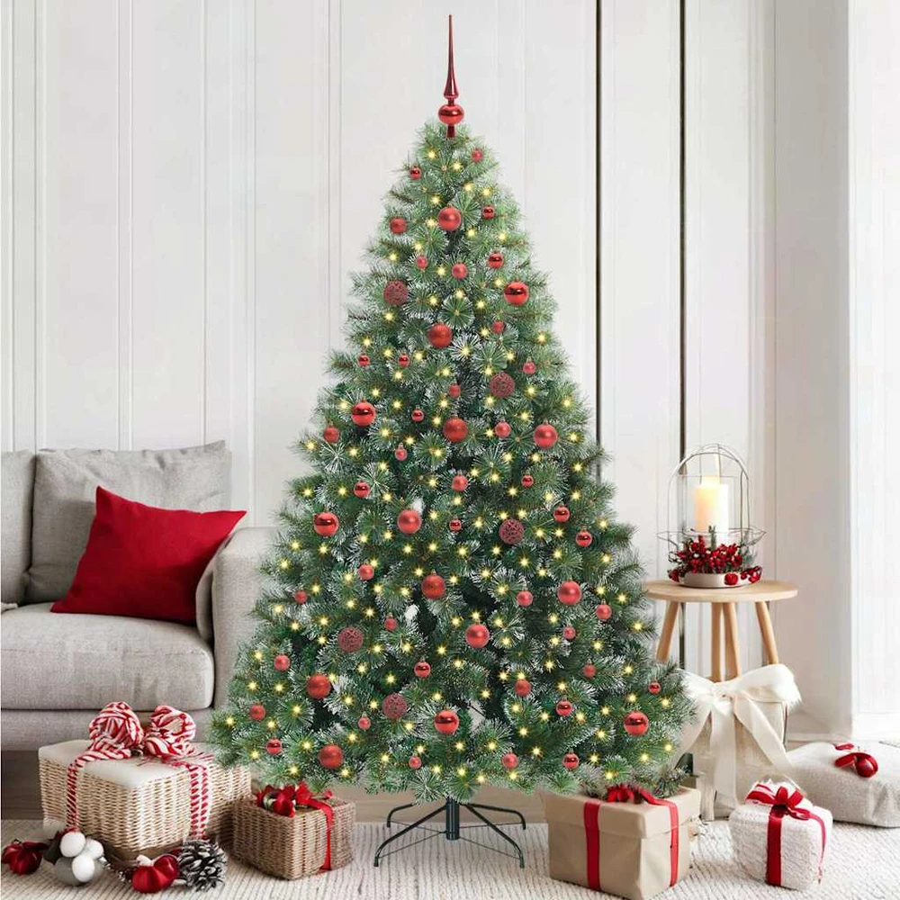Dirbtinė Kalėdų eglutė su 300 LED Žalia 180 cm PE ir PVC