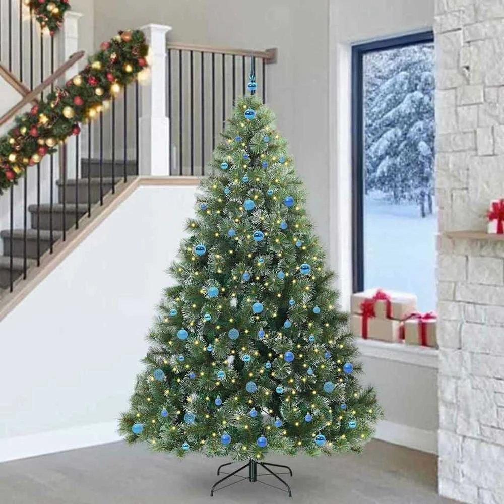 Dirbtinė Kalėdų eglutė su 300 LED Žalia 240 cm PE ir PVC