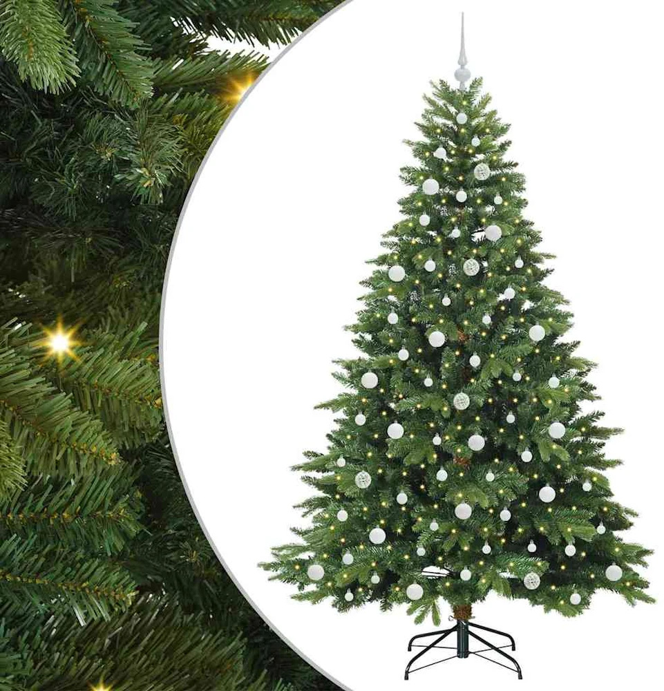 Dirbtinė Kalėdų eglutė su 300 LED Žalia 210 cm PE ir PVC