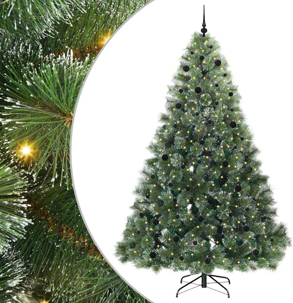 Dirbtinė Kalėdų eglutė su 300 LED Žalia 240 cm PE ir PVC