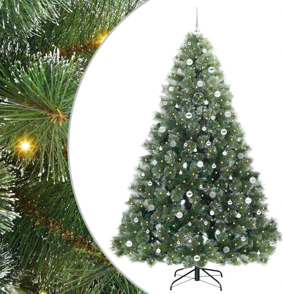 Dirbtinė Kalėdų eglutė su 300 LED Žalia 240 cm PE ir PVC