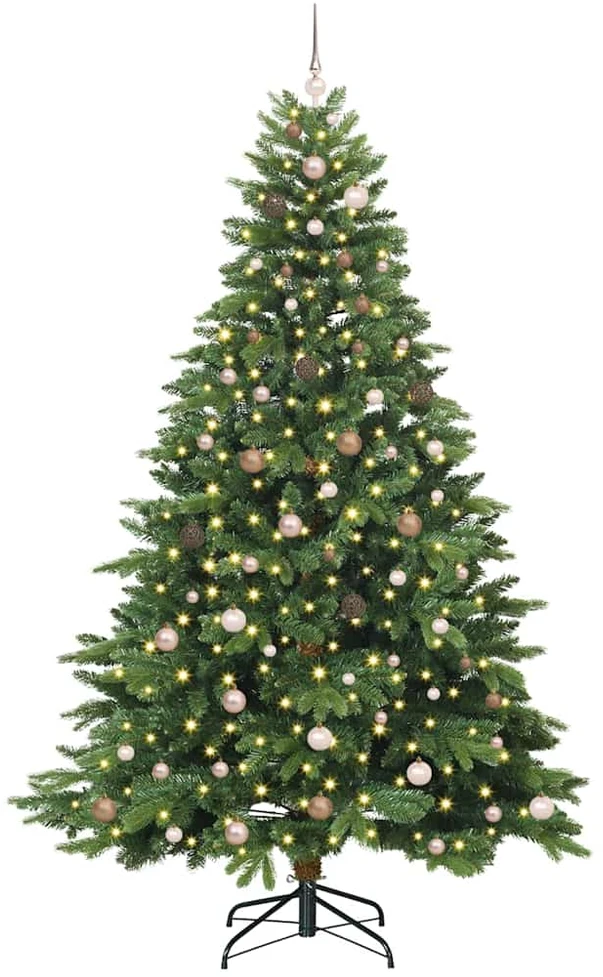 Dirbtinė Sulankstoma Kalėdų Eglutė 240 cm 300 LED Šilta balta