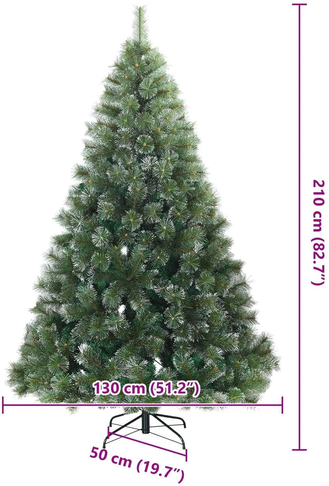 Dirbtinė Kalėdų eglutė su 300 LED Žalia 210 cm PE ir PVC