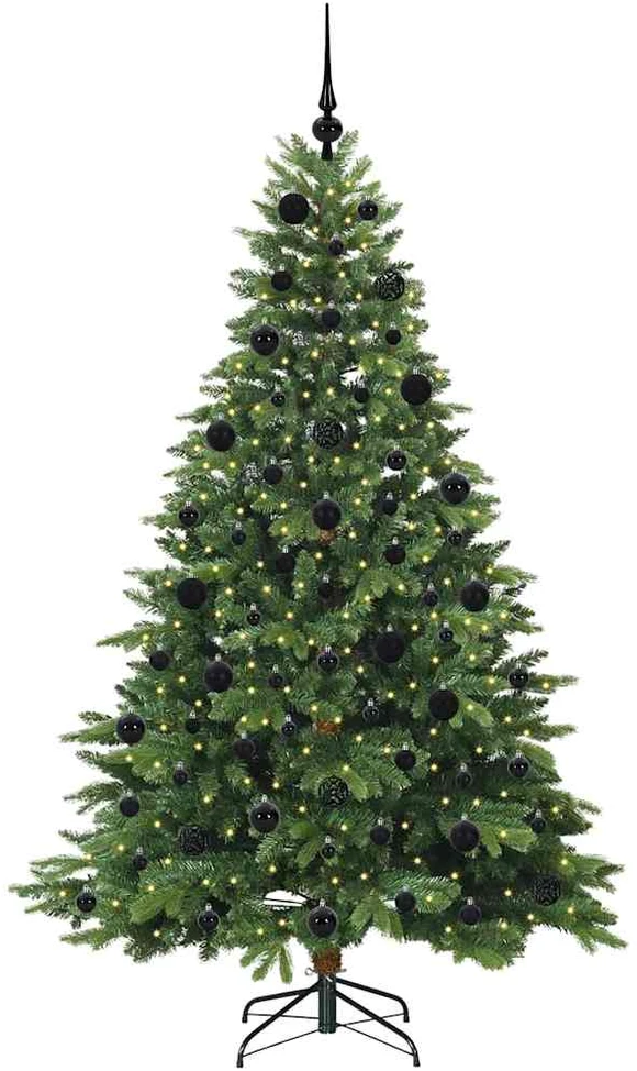Dirbtinė Kalėdų eglutė su 300 LED Žalia 210 cm PE ir PVC