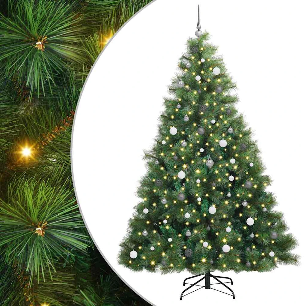 Dirbtinė Kalėdų eglutė su 300 LED Žalia 240 cm PE ir PVC