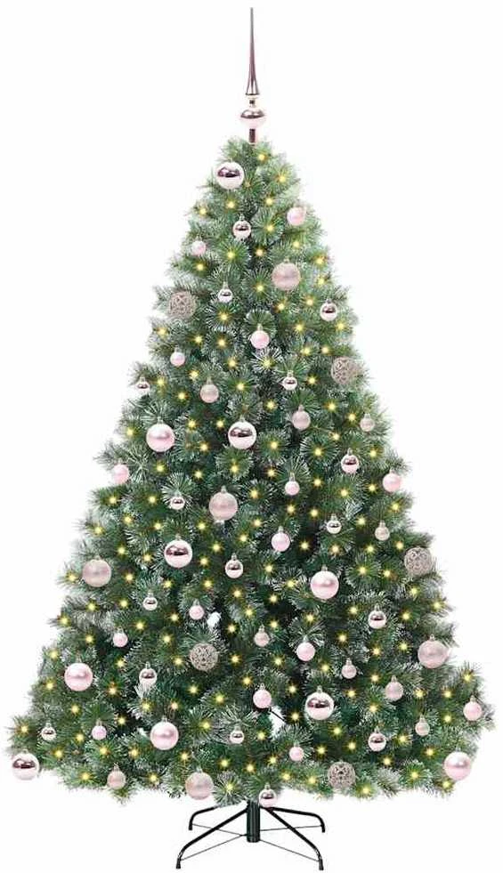 Dirbtinė Kalėdų eglutė su 300 LED Žalia 180 cm PE ir PVC