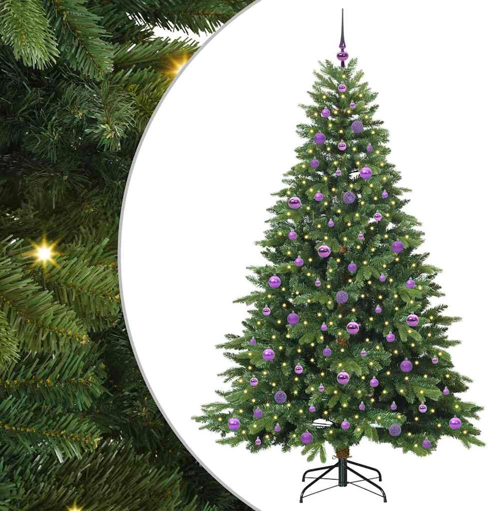 Dirbtinė Kalėdų eglutė su 300 LED Žalia 210 cm PE ir PVC