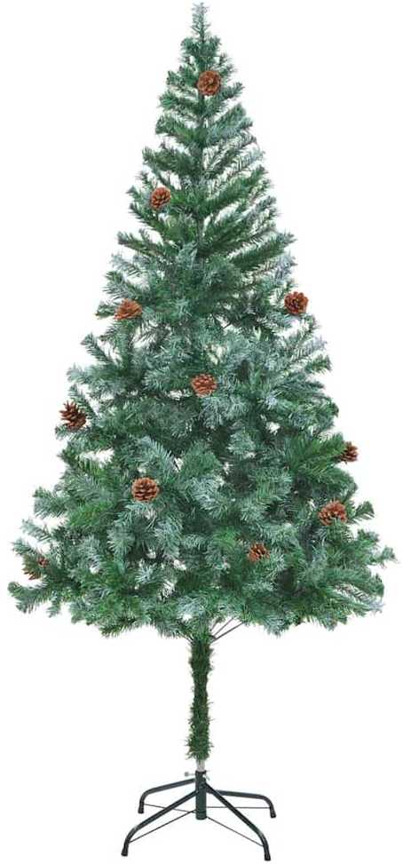 Dirbtinė Kalėdų eglutė su 300 LED Žalia 180 cm PVC ir plienas