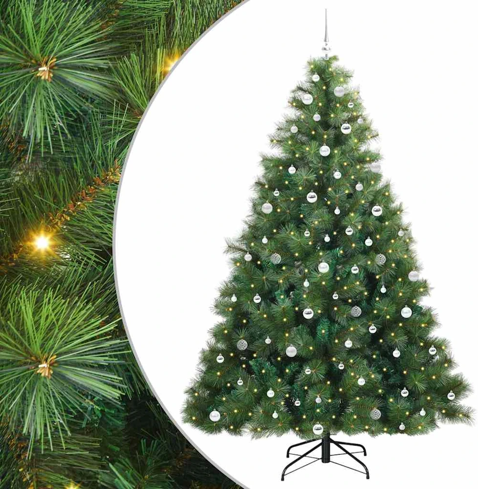 Dirbtinė Kalėdų eglutė su 300 LED Žalia 240 cm PE ir PVC