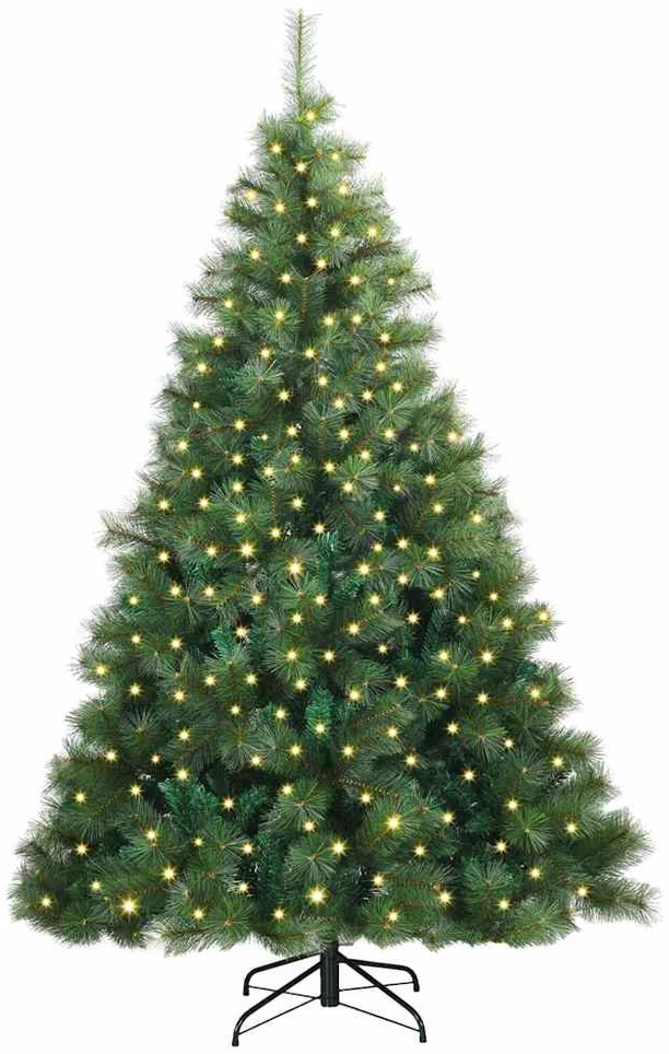Dirbtinė Kalėdų eglutė su 300 LED Žalia 180 cm PE ir PVC