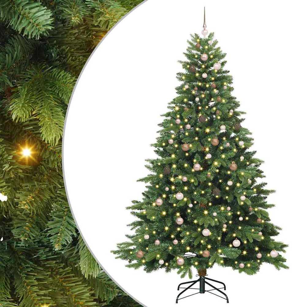 Dirbtinė Sulankstoma Kalėdų Eglutė 240 cm 300 LED Šilta balta