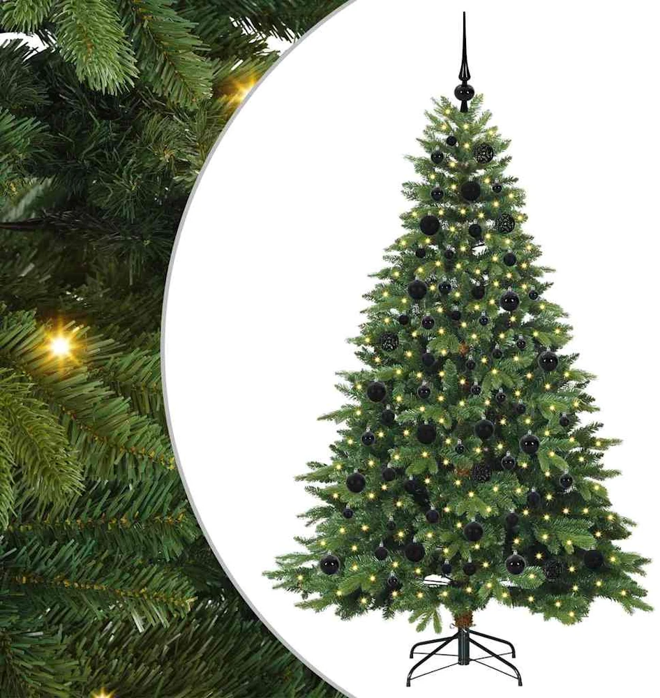 Dirbtinė Kalėdų eglutė su 300 LED Žalia 180 cm PE ir PVC