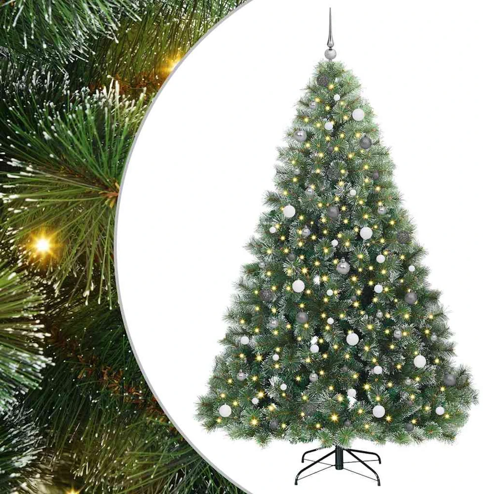 Dirbtinė Kalėdų eglutė su 300 LED Žalia 240 cm PE ir PVC