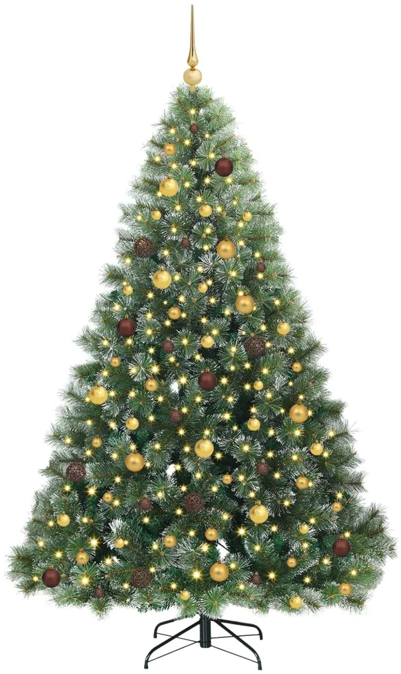 Dirbtinė Kalėdų eglutė su 300 LED Žalia 210 cm PE ir PVC