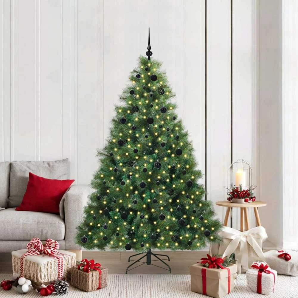 Dirbtinė Kalėdų eglutė su 300 LED Žalia 210 cm PE ir PVC