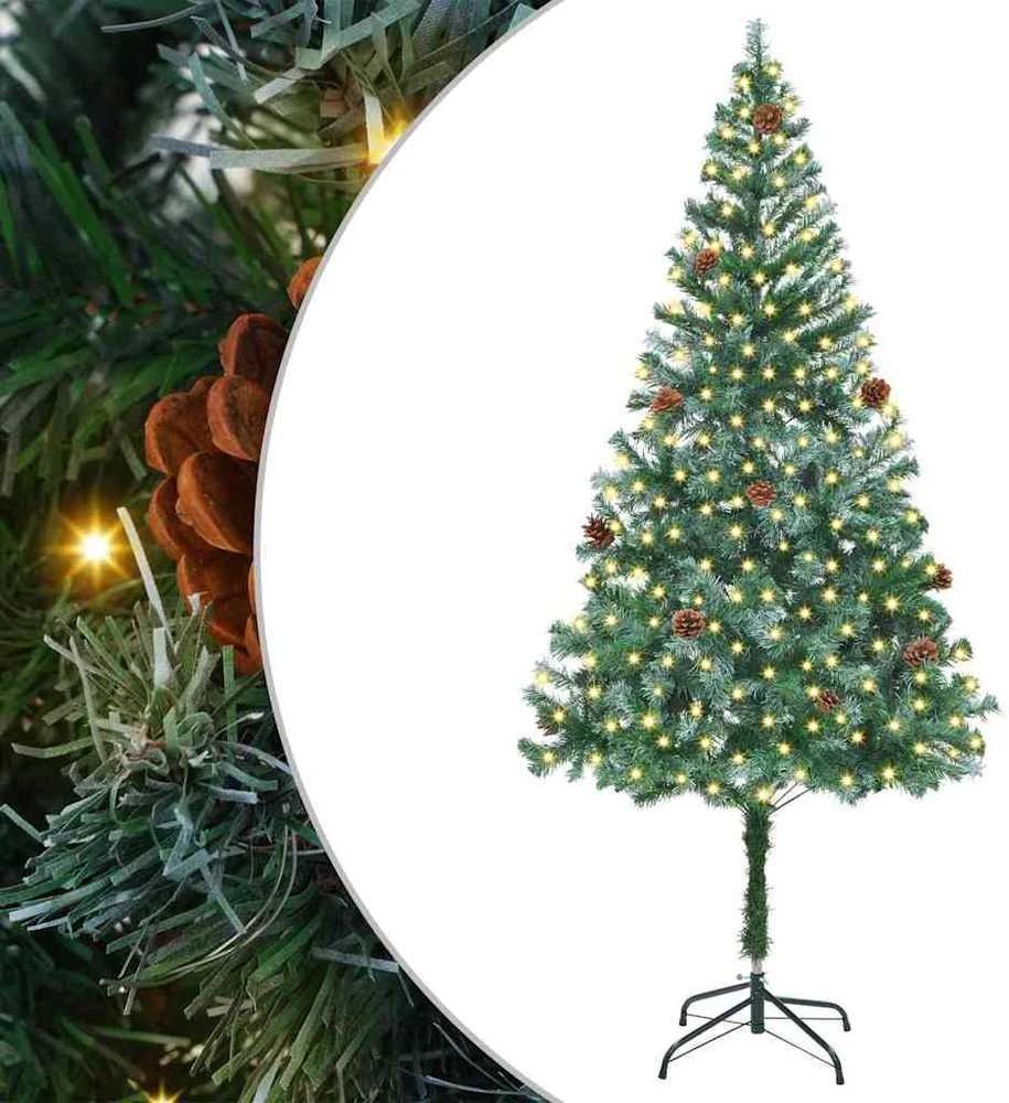 Dirbtinė Kalėdų eglutė su 300 LED Žalia 180 cm PVC ir plienas