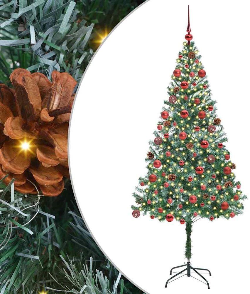 Dirbtinė Kalėdų eglutė su 300 LED Žalia 180 cm PVC ir plienas