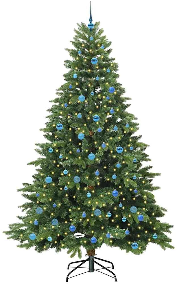 Dirbtinė Kalėdų eglutė su 300 LED Žalia 240 cm PE ir PVC