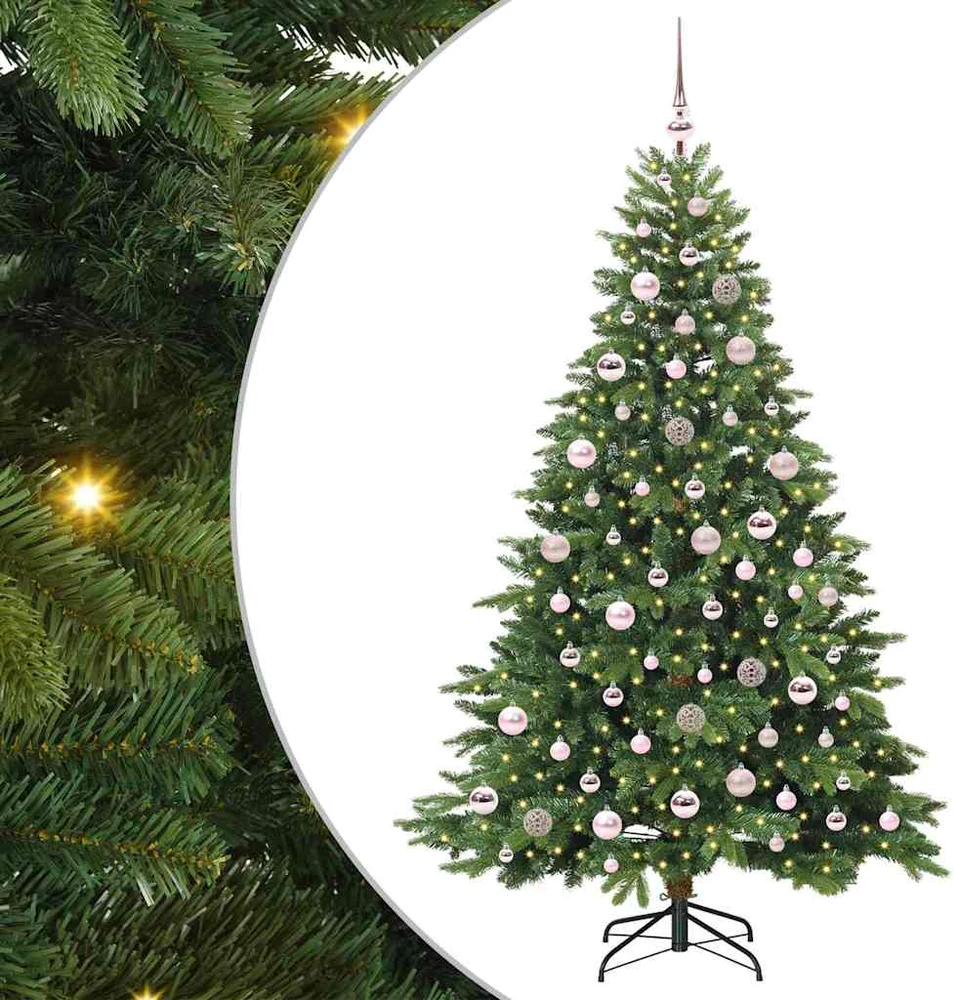 Dirbtinė Kalėdų eglutė su 300 LED Žalia 180 cm PE ir PVC