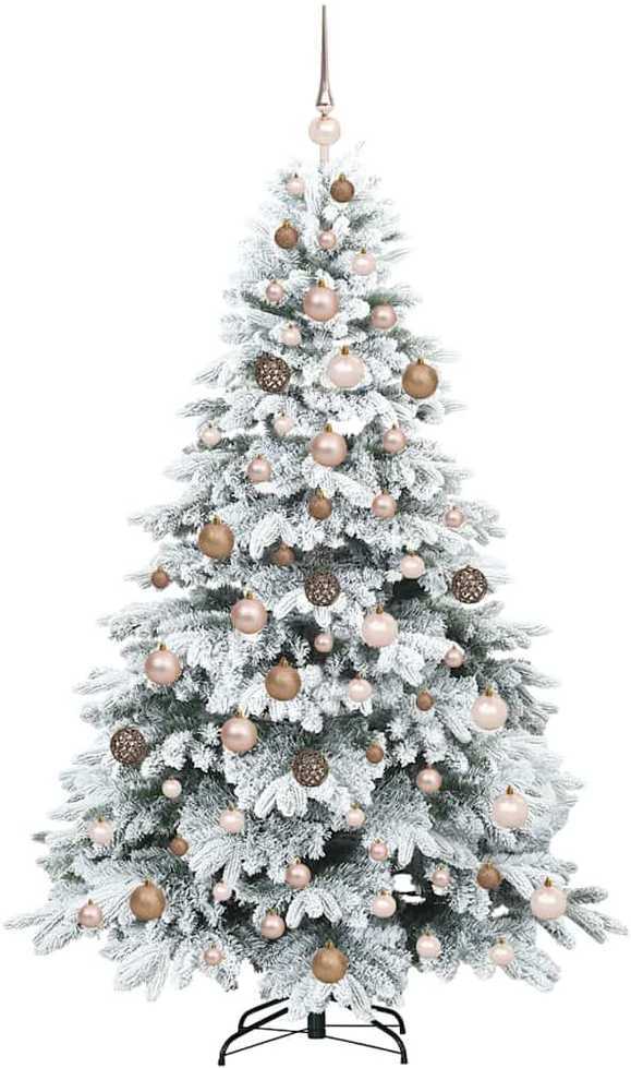 Dirbtinė Kalėdų eglutė su 300 LED Balta 180 cm PE ir PVC
