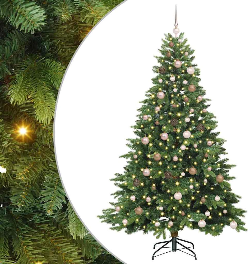 Dirbtinė Sulankstoma Kalėdų Eglutė 210 cm 300 LED Šilta balta