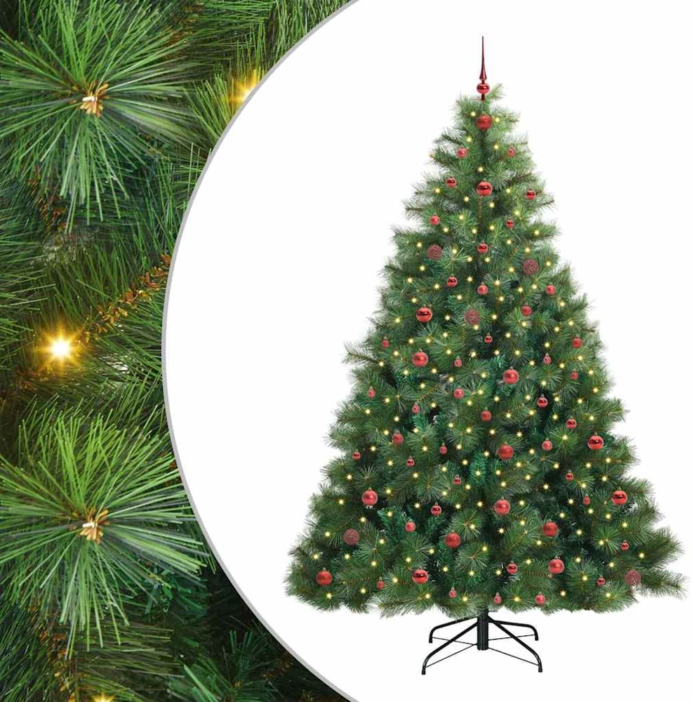 Dirbtinė Kalėdų eglutė su 300 LED Žalia 240 cm PE ir PVC