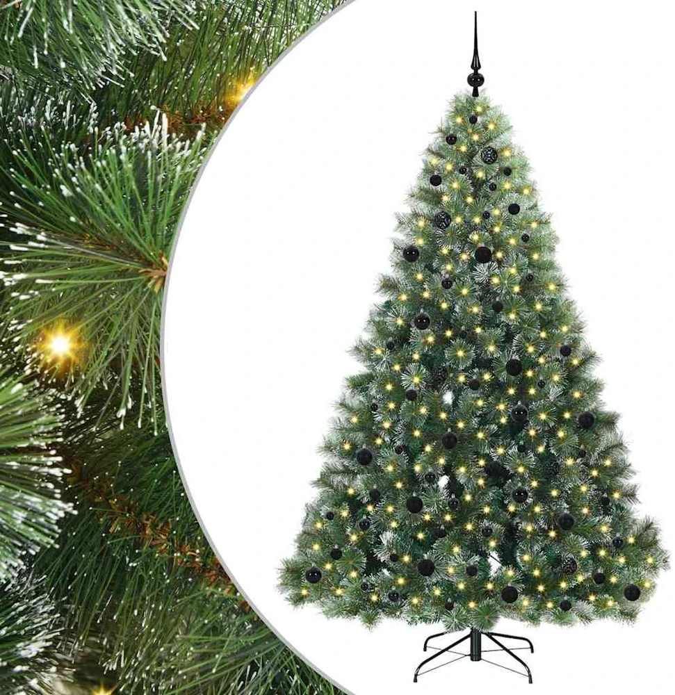 Dirbtinė Kalėdų eglutė su 300 LED Žalia 210 cm PE ir PVC