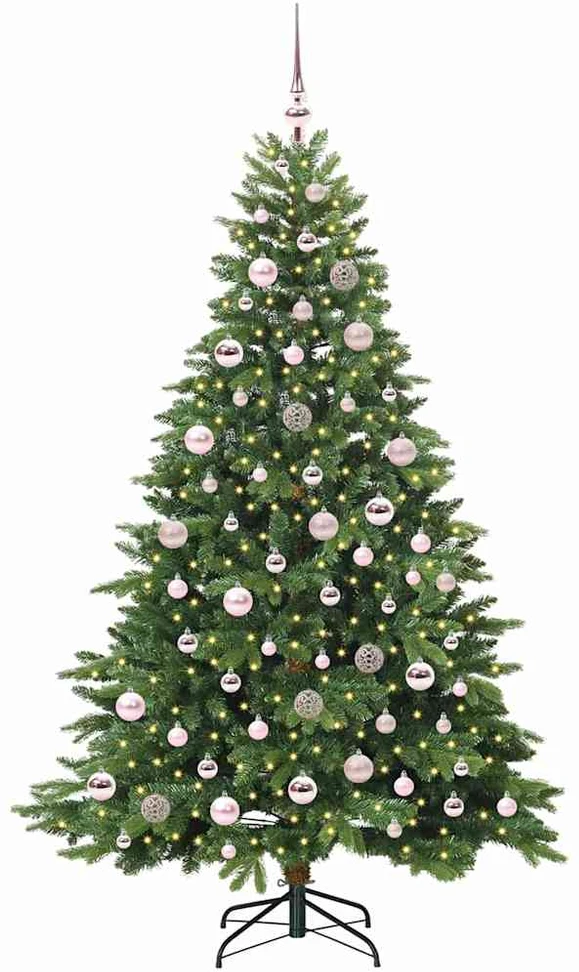 Dirbtinė Kalėdų eglutė su 300 LED Žalia 180 cm PE ir PVC