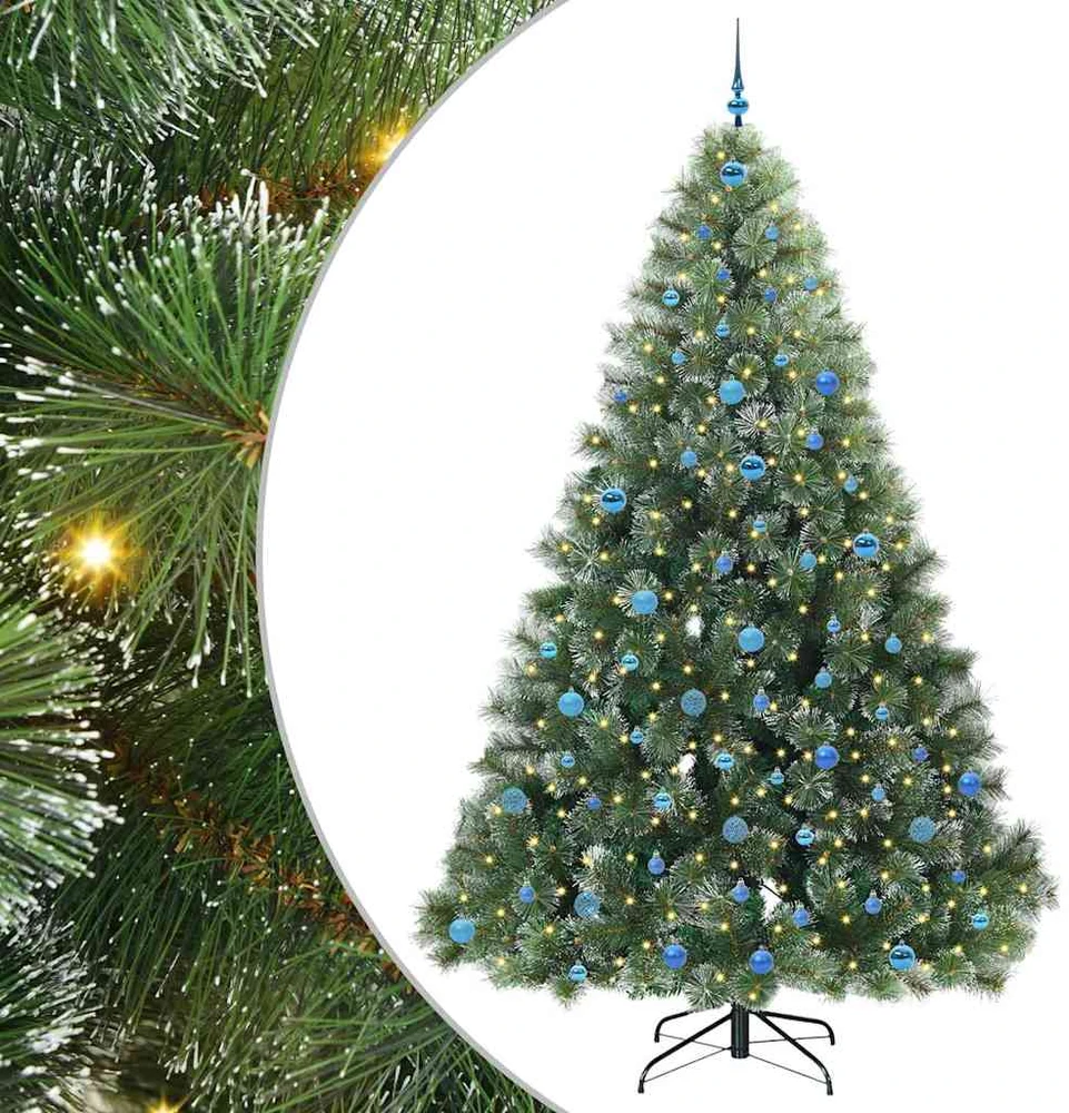 Dirbtinė Kalėdų eglutė su 300 LED Žalia 240 cm PE ir PVC