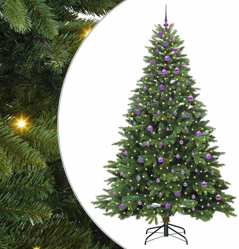 Dirbtinė Kalėdų eglutė su 300 LED Žalia 240 cm PE ir PVC