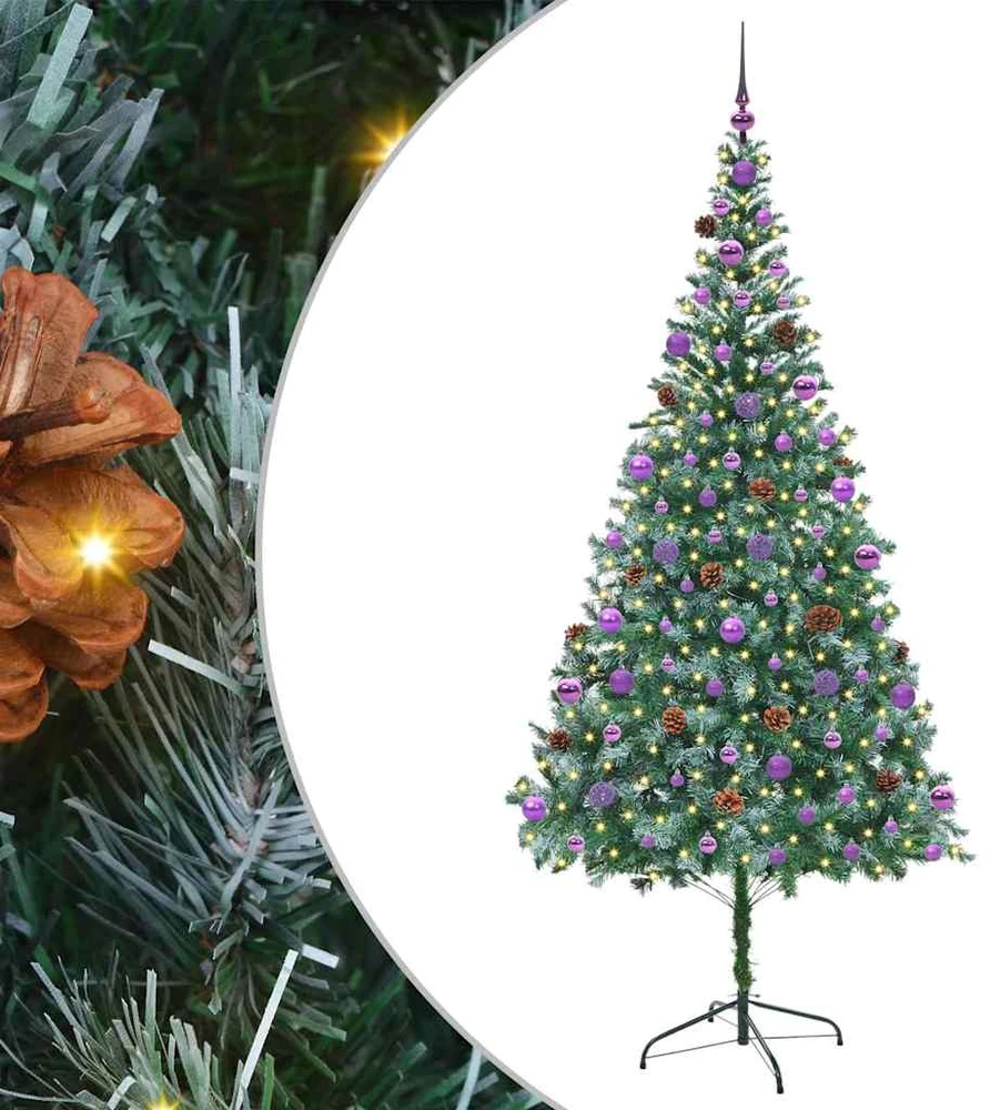 Dirbtinė Kalėdų eglutė su 300 LED Žalia 210 cm PVC ir plienas