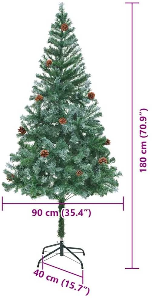 Dirbtinė Kalėdų eglutė Žalia 180 cm PVC ir plienas