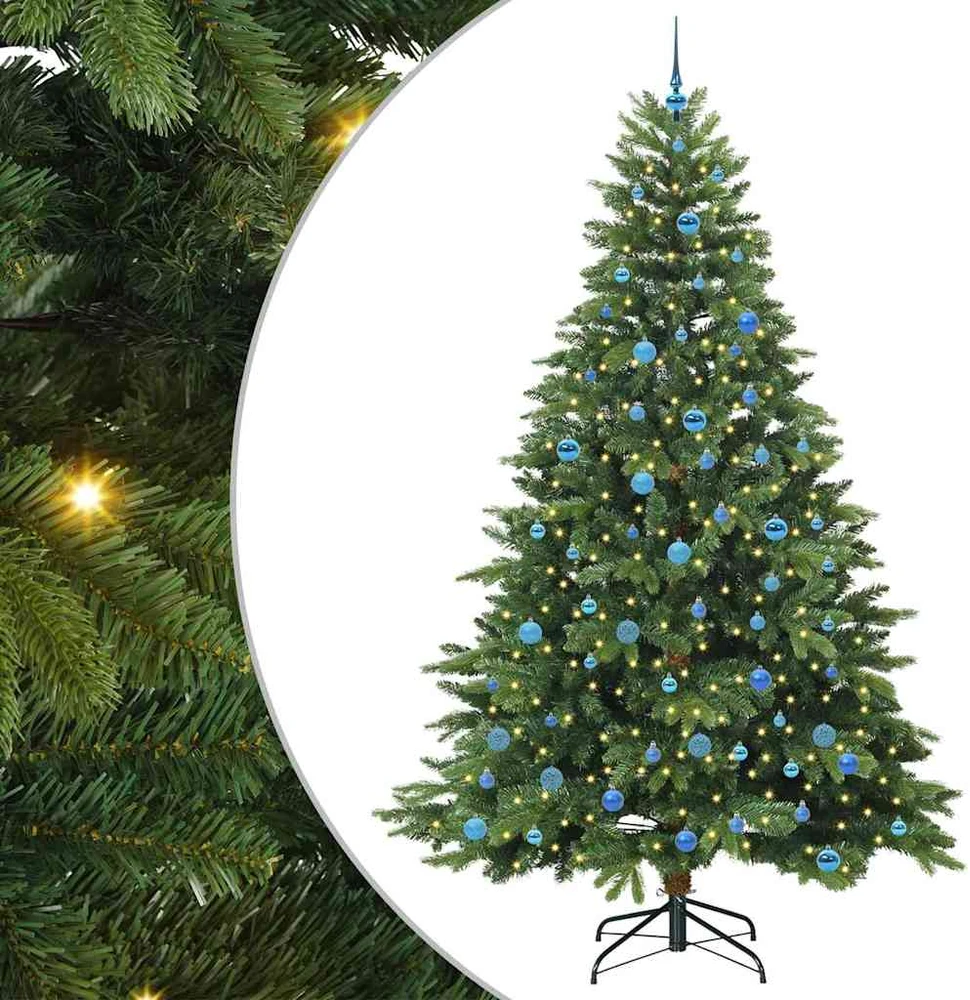 Dirbtinė Kalėdų eglutė su 300 LED Žalia 240 cm PE ir PVC