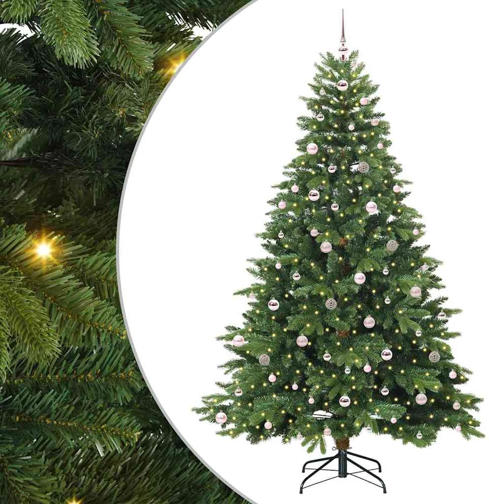 Dirbtinė Kalėdų eglutė su 300 LED Žalia 240 cm PE ir PVC