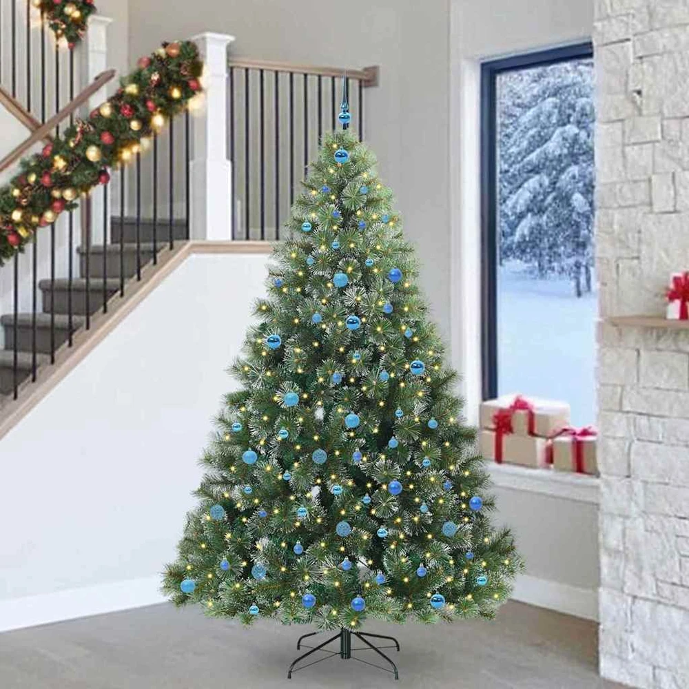 Dirbtinė Kalėdų eglutė su 300 LED Žalia 240 cm PE ir PVC