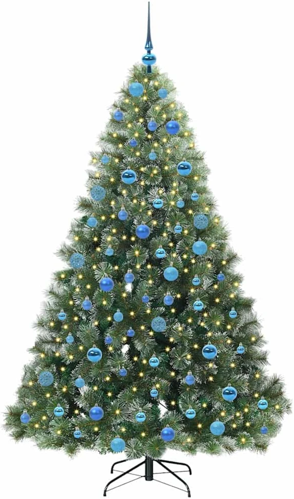 Dirbtinė Kalėdų eglutė su 300 LED Žalia 180 cm PE ir PVC