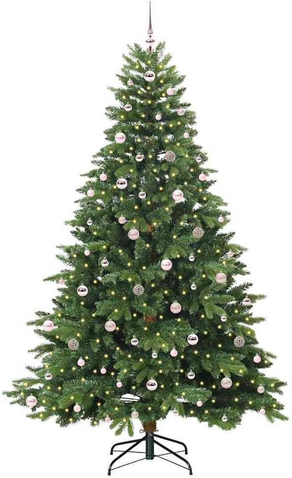 Dirbtinė Kalėdų eglutė su 300 LED Žalia 240 cm PE ir PVC