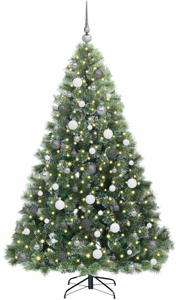 Dirbtinė Kalėdų eglutė su 300 LED Žalia 180 cm PE ir PVC