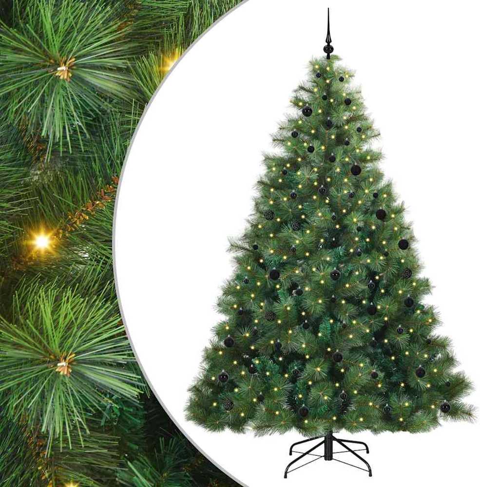 Dirbtinė Kalėdų eglutė su 300 LED Žalia 240 cm PE ir PVC