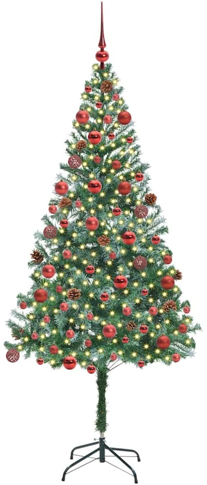 Dirbtinė Kalėdų eglutė su 300 LED Žalia 180 cm PVC ir plienas